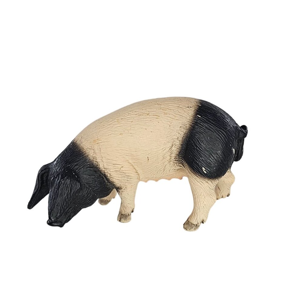 Schleich 2005 Black White Swabian Hall Pig Sow Figurine #13612